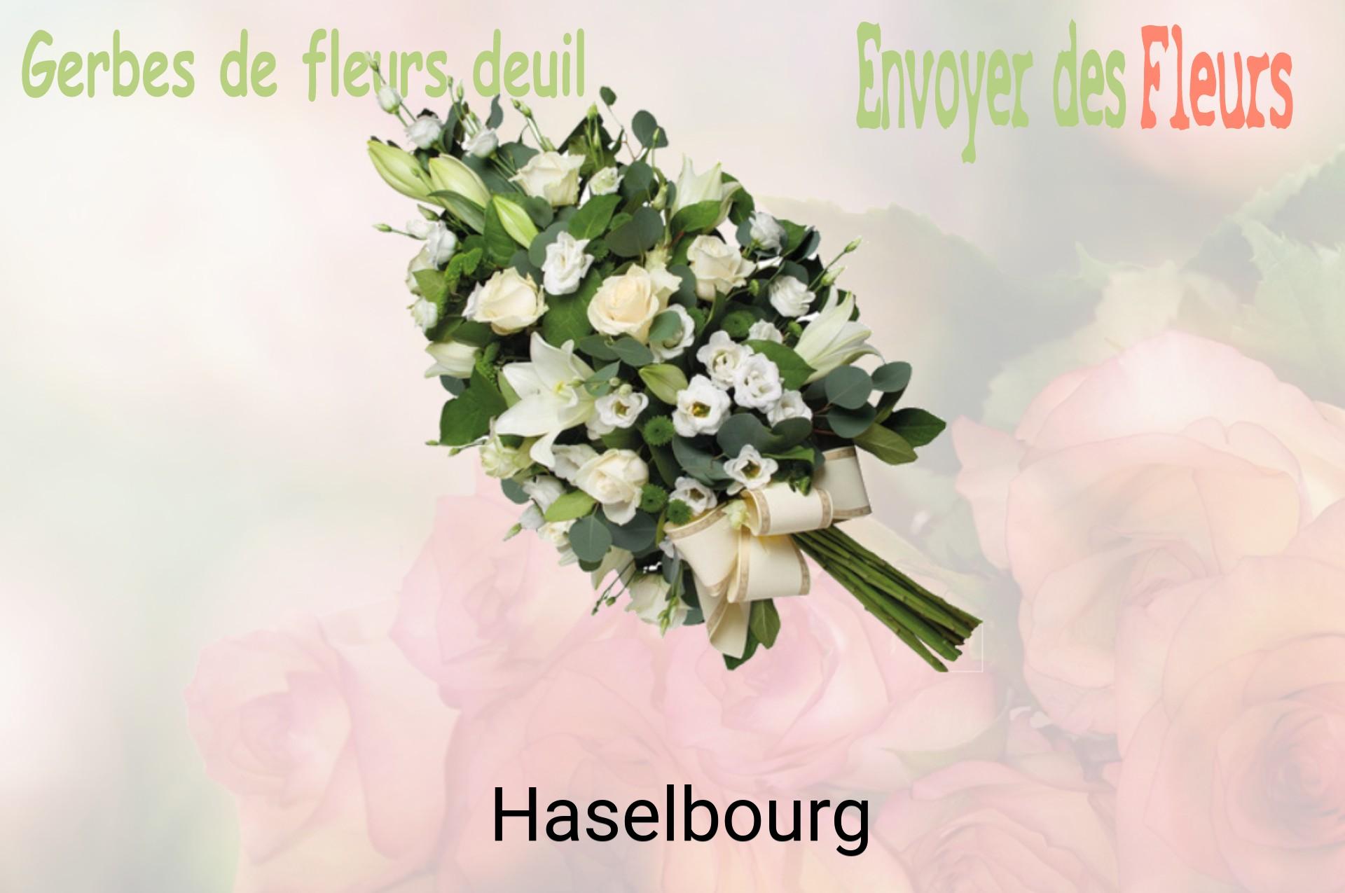 Gerbe de fleurs de deuil livrée à Haselbourg